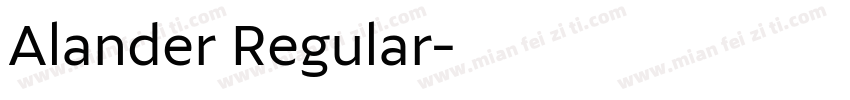 Alander Regular字体转换